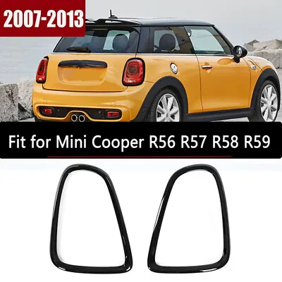 Gloss Black Pair Tail Light Cover Trim For Mini Cooper R56 R57 R58 R59 2007-2013 • $29.99