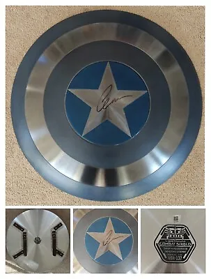 Chris Evans Signed Metal Captain America Stealth Shield 1:1 Winter Soldier Heavy • £2482.83