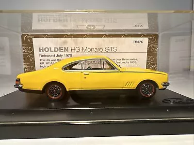 1970 HG Holden Monaro GTS Yellow Dolly 1:43 Diecast Model In Case TRAX TR37C • $90
