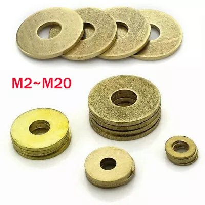 £3.54 • Buy Brass Penny Repair Washers M2~M20 Metric Solid Flat Brass Washers High Quality