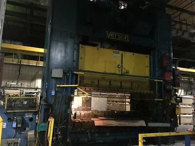 Verson 600 Ton Straight Side Double Crank Mechanical Press Model: S2-600-120-72t • $310000