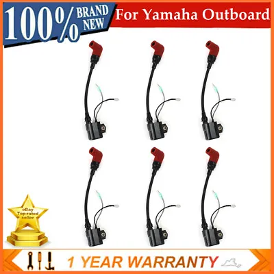 6Pcs Outboard Ignition Coil For Yamaha 100/150/175/200/225HP 6R3-85570-01-00 • $62.32