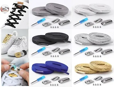 £3.79 • Buy No Tie Shoe Laces Magnetic Lock System Elastic Lazy Easy No-Tie Lace Adult Kids
