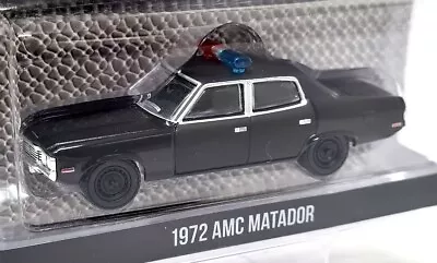 Greenlight 1/64 - AMC Matador 1972 Police Car Black Diecast Model Car • $55.65