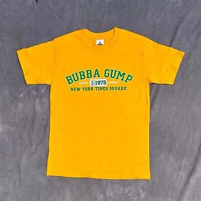 Vintage Bubba Gump Shrimp Company NYC Shirt Adults Small Orange Cotton Food Mens • £9.36