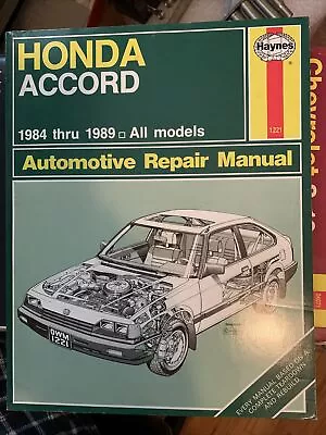 HAYNES Honda Accord 1984 Thru 1989 Automotive Repair Manual - 42011 (1221) • $8.99