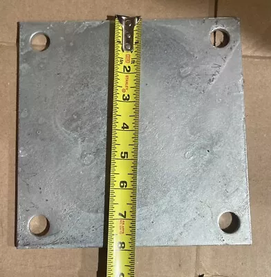 FLAT SQUARE STEEL METAL BASE PLATE 8  X 8  X 1/4  THICKNESS 9/16  HOLE | QTY 4 • $84.99