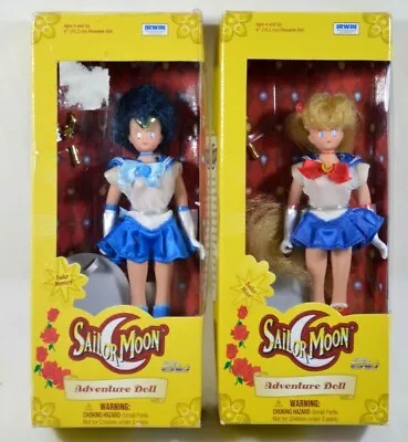 2x Vintage Sailor Moon & Mercury Adventure Dolls In Rare YELLOW BOX - NEW SEALED • $134.80