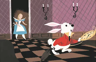 Mary Blair Alice Follows The White Rabbit Concept Art Poster Print 11x17 Disney • $16.19