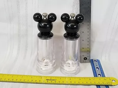 Mickey Mouse Salt & Pepper Grinder Mill Set Pair Acrylic Disney 2020 Shaker Ears • $50