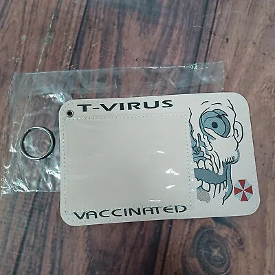 Resident Evil Umbrella T-Virus Vaccination Card Holder Prop Replica W/ Key Ring • £5.18