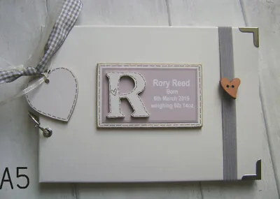 Personalised New Baby Gift Girl/boy...a5 Size Photo Album/scrapbook/memory Book. • £13.99