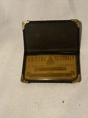 Vintage Brass / Metal Social Security Card  • $20