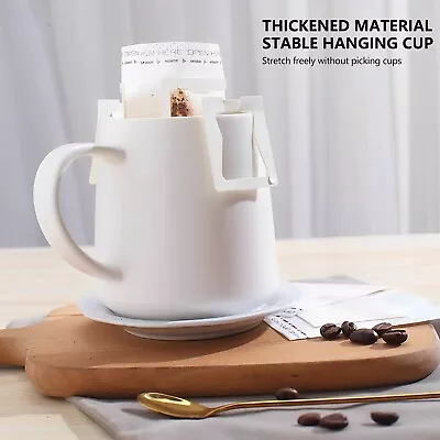 £7.95 • Buy 100Pcs Coffee Filter Bags Non-Woven Hanging Ear Drip Coffee Bag Portable SwmJE