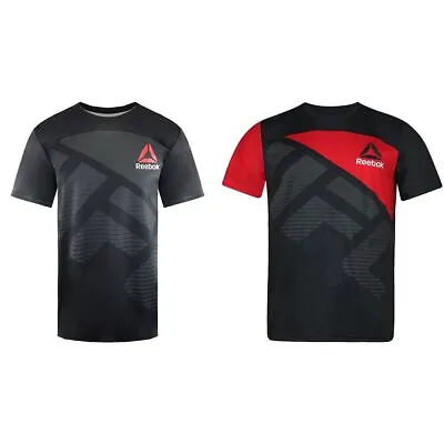 Reebok UFC Short Sleeve Crew Neck Mens T-Shirt AZ90 • £19.59