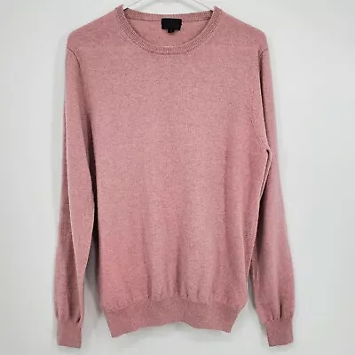 J. Crew Collection Italian Cashmere Boyfriend Sweater Crewneck Pink Medium A2 • $54.99
