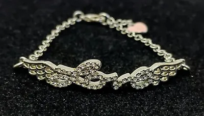 RARE Victorias Secret ANGEL WING RHINESTONE Love BRACELET Retired Discontinued  • $45