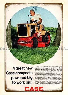 Poster Metal Wall Art 1969 Case 222 Garden Tractor Ranch Farm Metal Tin Sign • $18.86