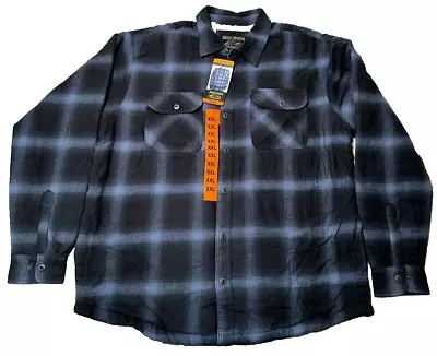 Grizzly Mountain Men's XXL Blue Plaid Sherpa Lined Flannel • $24.99
