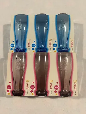 Coca Cola / Blue And Pink 2013 / Set Of 6 /6 Inch Glasses / Mcdonalds /Brand New • $24.35