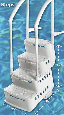 $254.94 • Buy Innovaplas Biltmor In-Pool Above Ground Pool Step W 2 Handrail & Deck Mounts