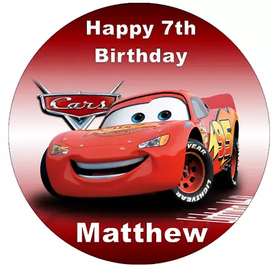 £2.25 • Buy Cars Lightning Mcqueen Edible Wafer Paper Cake Topper Edible Wafer Paper