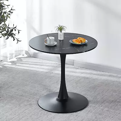 Tulip Dining Table - BLACK Marble MDF Kitchen/Executive Desk • $169.27