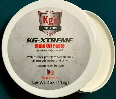 Kg Xtreme USA Made Waterproof Mink Oil Leather Protector Conditioner Paste 4 Oz • $11.99