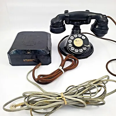 Vintage Bakelite Phone Western Electric 102/E1 Handset & Stromberg-Carlson Ringr • $387