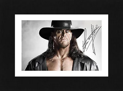 8X6 Mount THE UNDERTAKER Signed PHOTO Print Ready To Frame WWE Wrestling • £7.49