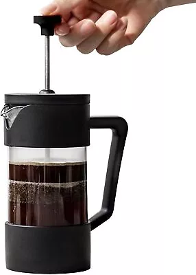 French Press Coffee Maker Stainless Steel With High Borosilicate Glass Black  • $14.19