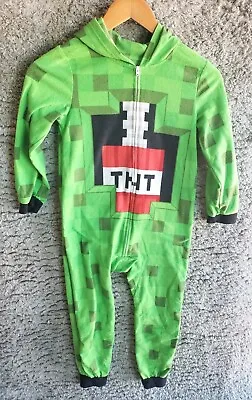 Minecraft Mojang Kids Hoodie Overall One Piece Size 6/7 • $8.89