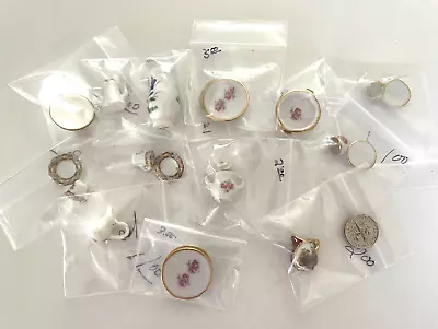 $19.95 • Buy Grab Bag Of  1:12  Scale Dollhouse Miniature  Porcelain Dishes  [c]