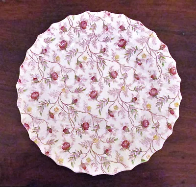 Copeland Spode Rosebud Chintz Dinner Plate 10.5   Pink Roses Yellow Excellent • $19.99