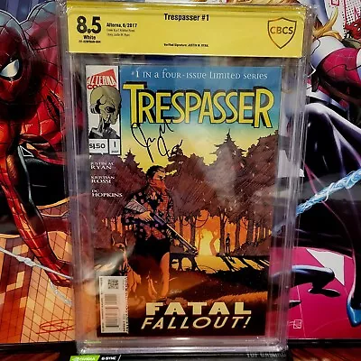Trespasser #1 Justin M. Ryan Kristian Rossi Optioned Signed Low Print CBCS 8.5 • $65