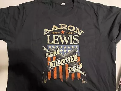 Official AARON LEWIS AM I THE ONLY ONE SHIRT 3xl BLACK 2024 Tour • $31.99