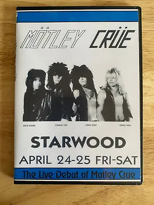 Motley Crue - Starwood 1981 DVD Live Debut Nikki Sixx Vince Neil Mick Mars • $12.97