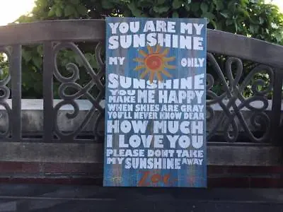 You Are My Sunshine Christmas Gift Handmade Custom Canvas Personalized FREE • £101.56