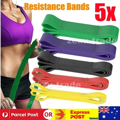 $6.45 • Buy SET POWER Heavy Duty Resistance Band Loop Exercise Gym Yoga Fitness Workout Band