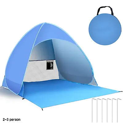 Beach Tent Family Shelter Outdoor Instant Pop Up Tent WaterProof UV50+ Sun Proof • £11.95
