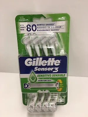 Gillette Sensor 3 Sensitive/sensible 8 DISPOSABLE RAZORS  • $13.49