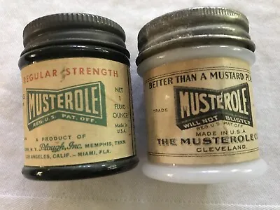 2 Different MUSTEROLE VINTAGE JARS • $29.95