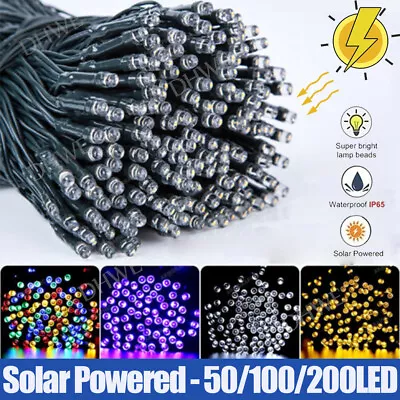 50/100/200/500 LED Solar Power Fairy Garden Lights String Outdoor Party Wedding • £5.39