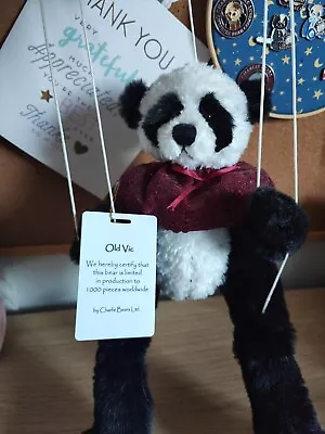 CHARLIE BEARS 2021 OLD VIC Panda  BRAND NEW WITH TAGS • £19.99