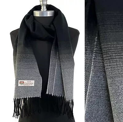 Men Womens Winter Warm 100% CASHMERE Scarf Plaid Solid Scarves Made In England • $10.50