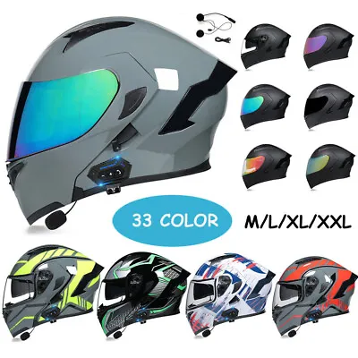 Motorcycle Helmet Full Face With Intercom Bluetooth Flip Up For Men Women • $182.36