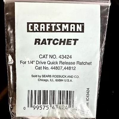 NEW Craftsman 43424 Ratchet Repair Kit For Quick Release 1/4  Drive 44807 44812 • $21.99