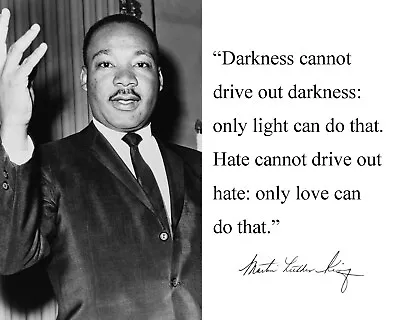 Martin Luther King Jr. MLK Famous Quote 8 X 10 11 X 14 Photo Picture Photograph • $13.99
