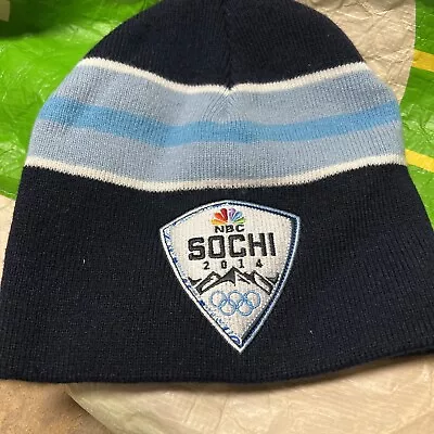 NBC Sochi 2014 Olympics Navy Blue Winter Beanie Skull Cap • $10