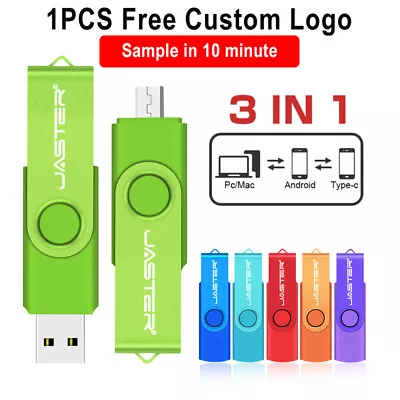 Micro USB 3.0 Flash Drive OTG Free Logo Pen Drive High Speed Memory Stick 64GB • $5.58